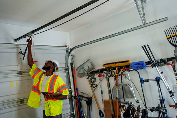 Professional Garage Door Installation technician working in Westminster, LA